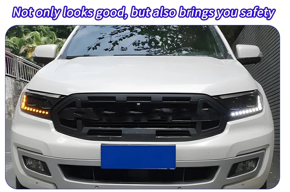 Faro delantero LED estilo Audi Q7 para Ford Ranger