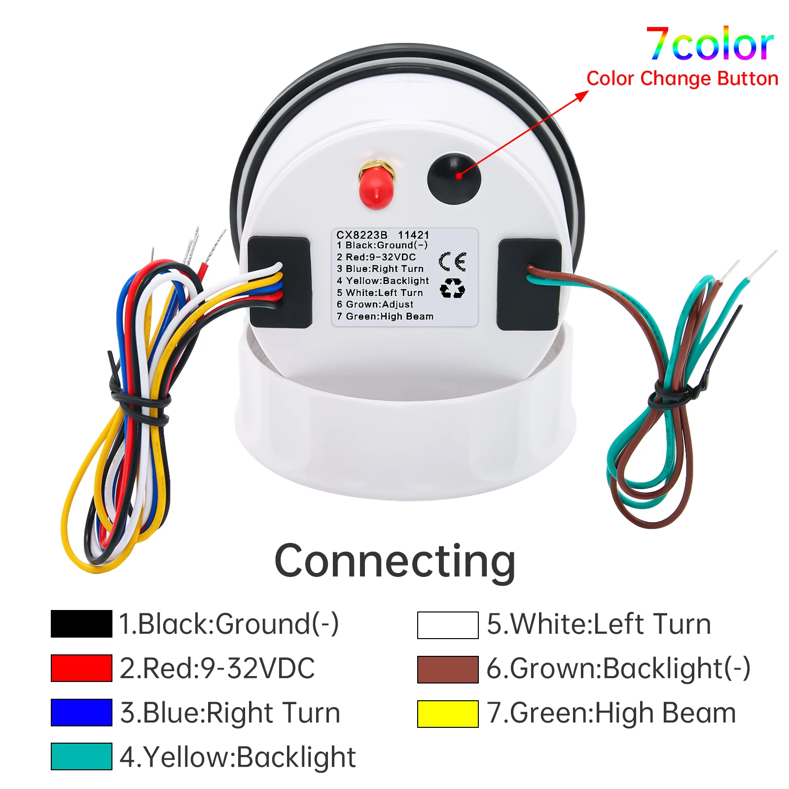 Velocímetro GPS para coche y camión con retroiluminación de 7 colores - imagen 3