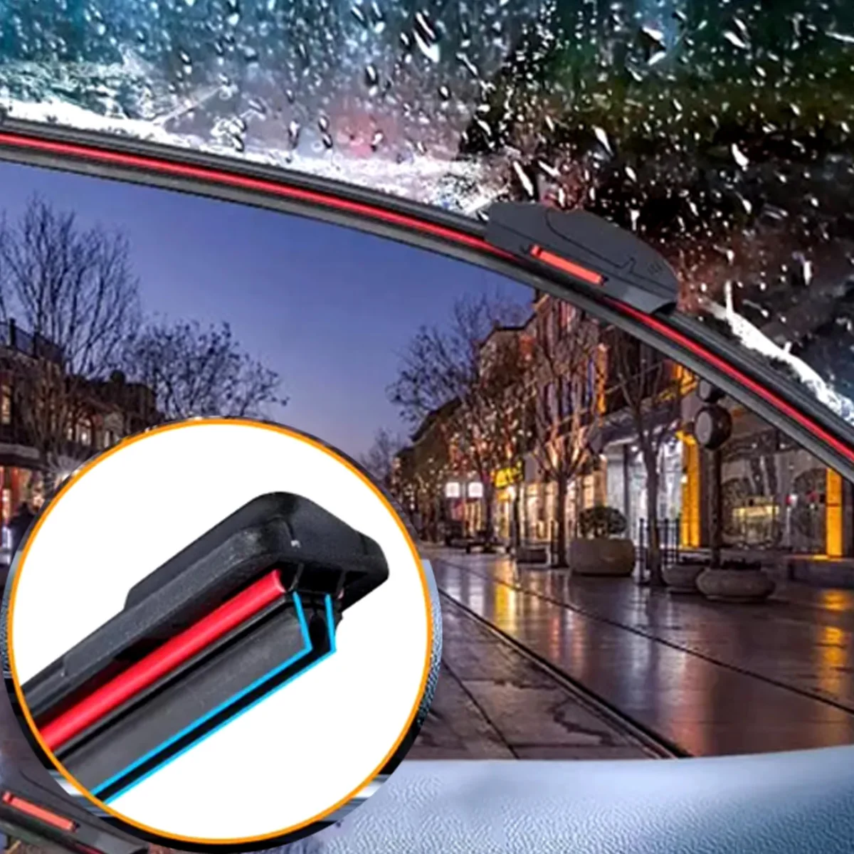 Escobilla limpiaparabrisas de coche 13 "14" 16 "18" 19 "20" 21 "22" 24 "26" 28 "escobilla limpiaparabrisas impermeable gancho J/U doble escobilla limpiaparabrisas de goma - imagen 2