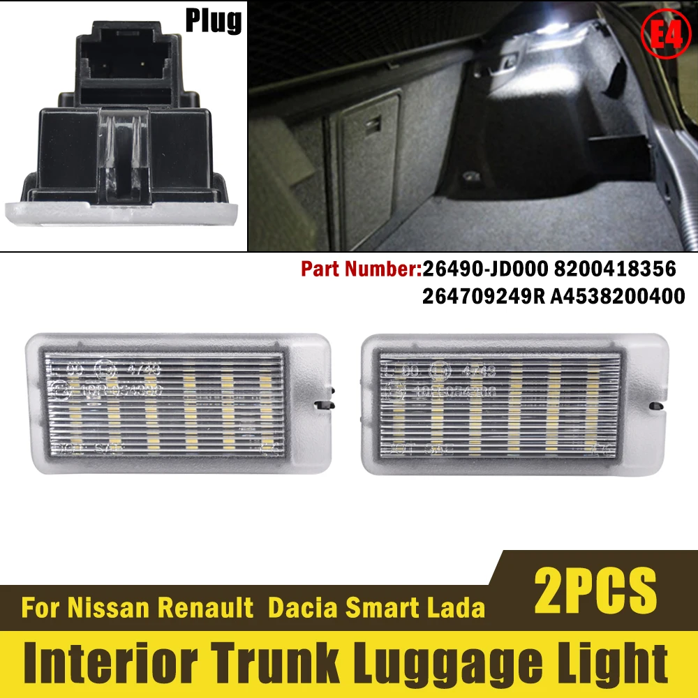 Bombilla LED maletero para Renault Dacia Duster Sandero Logan