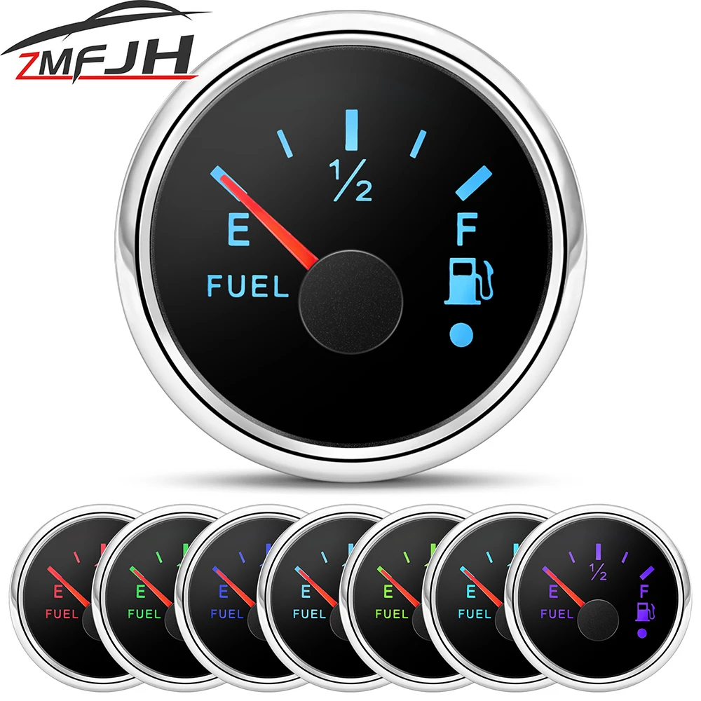 Indicador de nivel de combustible 52 mm 0-190 ohmios con alarma
