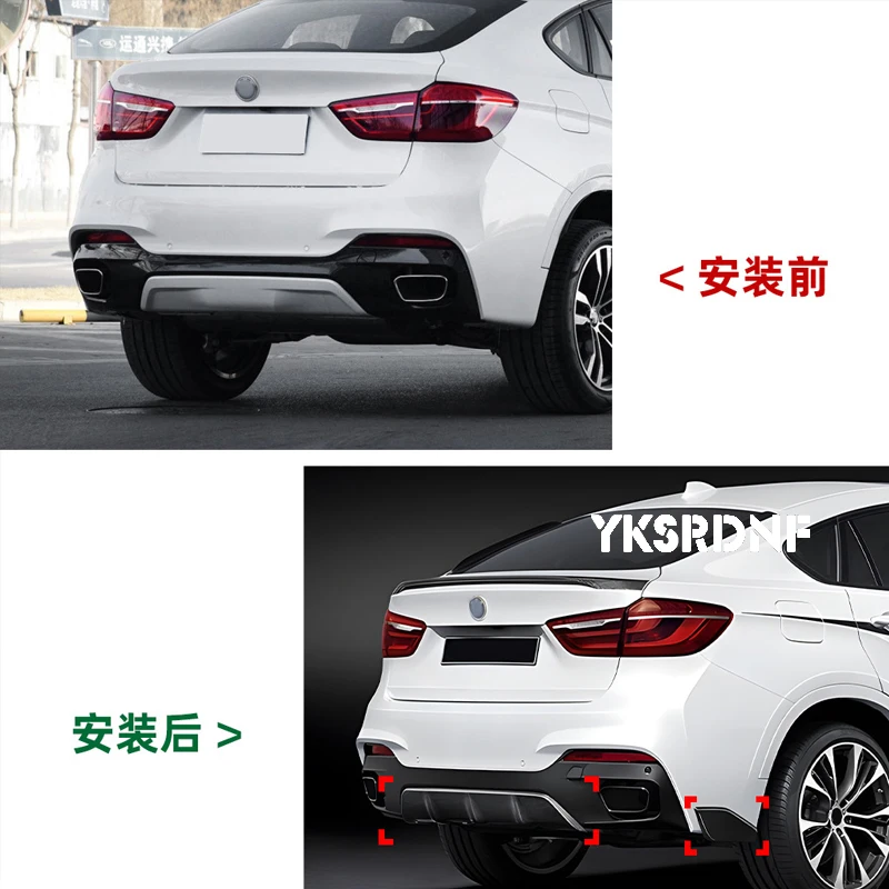 Labio difusor parachoques BMW X6 F16 M Sport 2014-2019 ABS - imagen 3