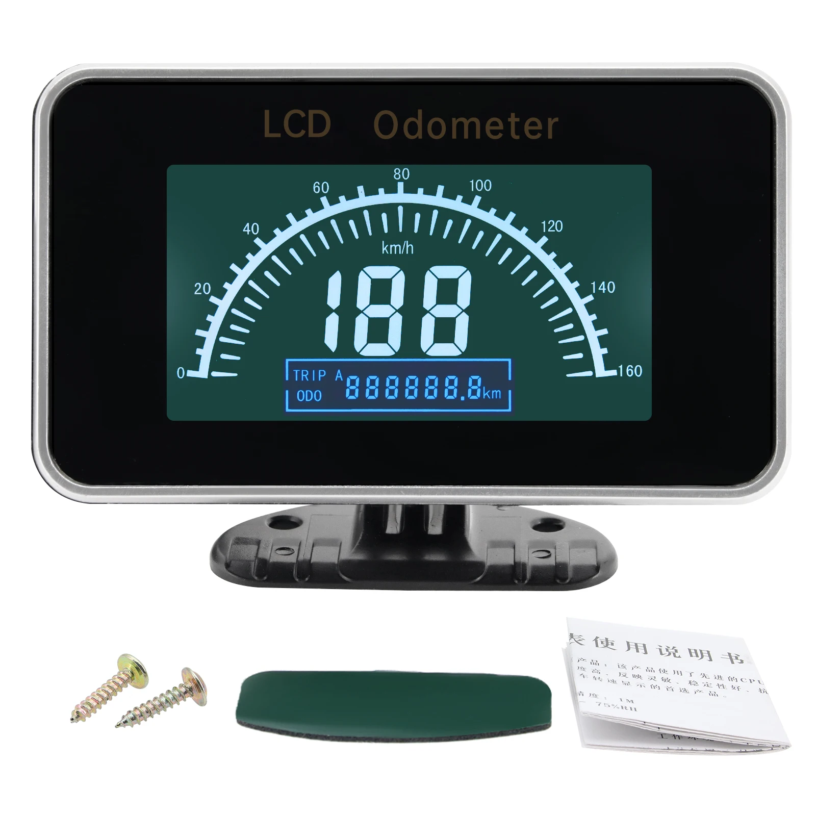 Velocímetro digital LCD con odómetro y alarma para coche y camión - imagen 4