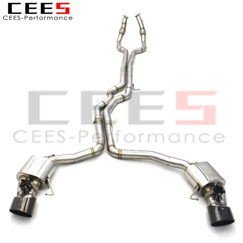 Kit escape catback CEES Tuning Audi RS6 RS7 C8 4.0T 2019-2023 válvula - imagen 4