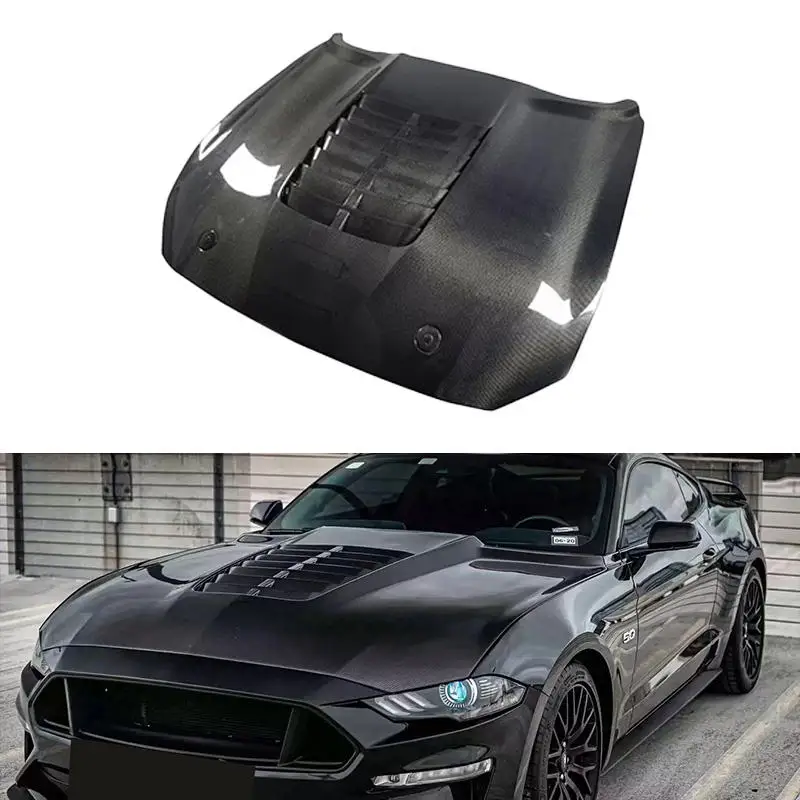Capó fibra carbono Ford Mustang GT500 EcoBoost S550 2018-2023 - imagen 2