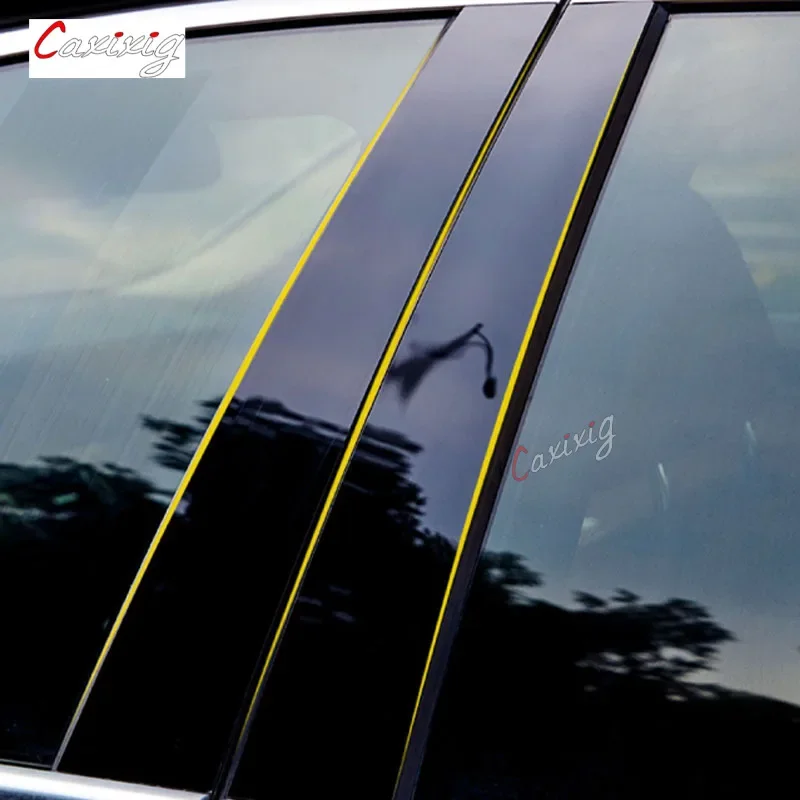 4 Uds. Pilar de coche cubierta de poste embellecedor de puerta pegatinas de moldura de ventana para Peugeot 206 2004-2010 207 2009-2013 Citroen C2 2006-2013 - imagen 2