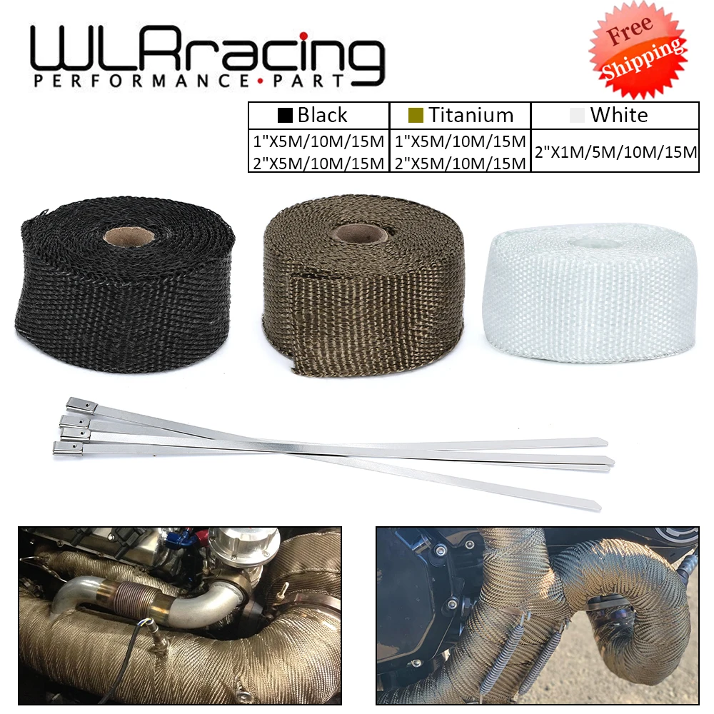 Cinta térmica escape fibra de vidrio con bridas acero inoxidable
