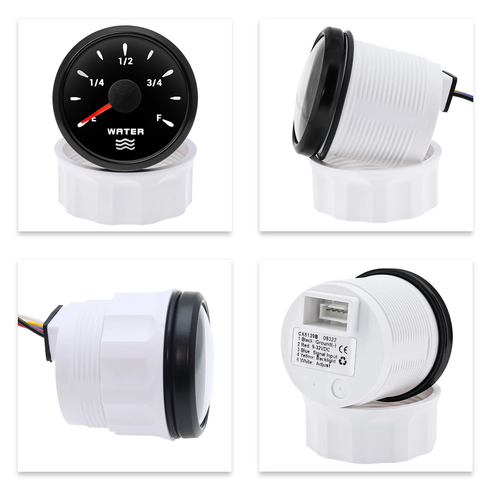 Medidor de nivel de agua 52 mm 12/24 V para coche y barco - imagen 4