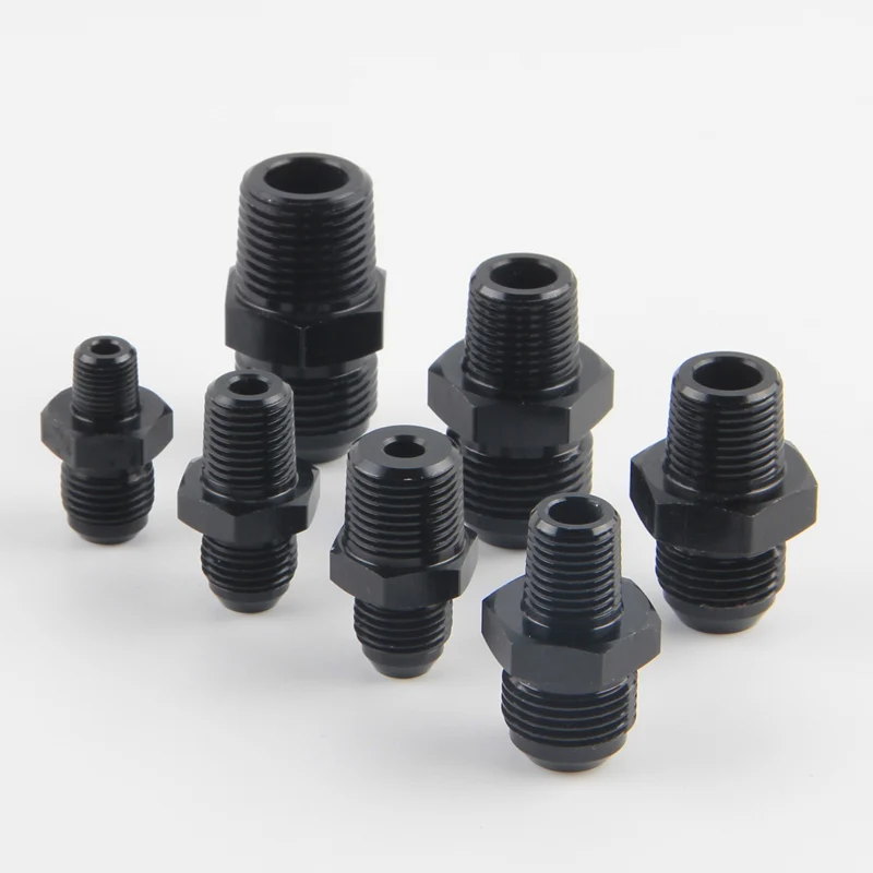Adaptador recto AN4-AN10 rosca NPT para racores y enfriador de aceite - imagen 3