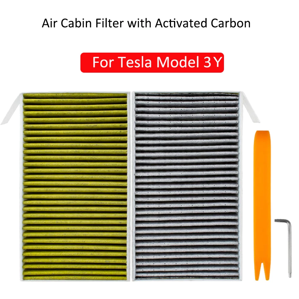 Filtro de habitáculo con carbón activado para Tesla Model 3/Y