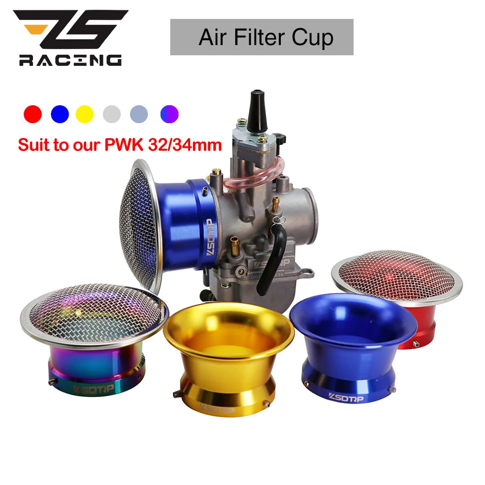 Filtro aire ZS Racing 55mm con malla para carburador PWK 32-34mm