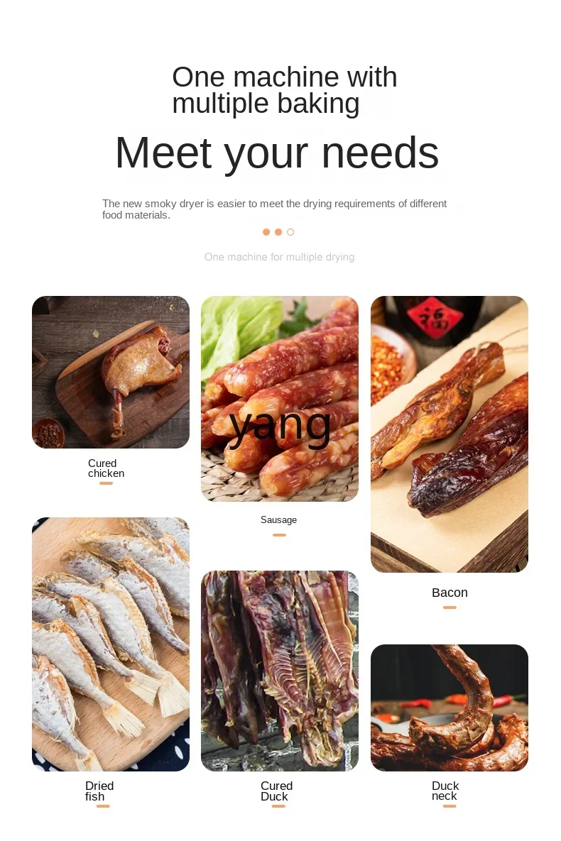 Jq Secador giratorio de salchichas y alimentos, secador de aire comercial para alimentos para el hogar, gran capacidad - imagen 5