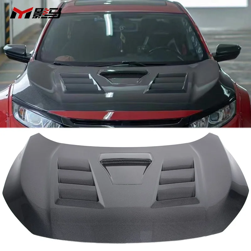 Capó delantero fibra de carbono Honda Civic 10ª generación - imagen 3
