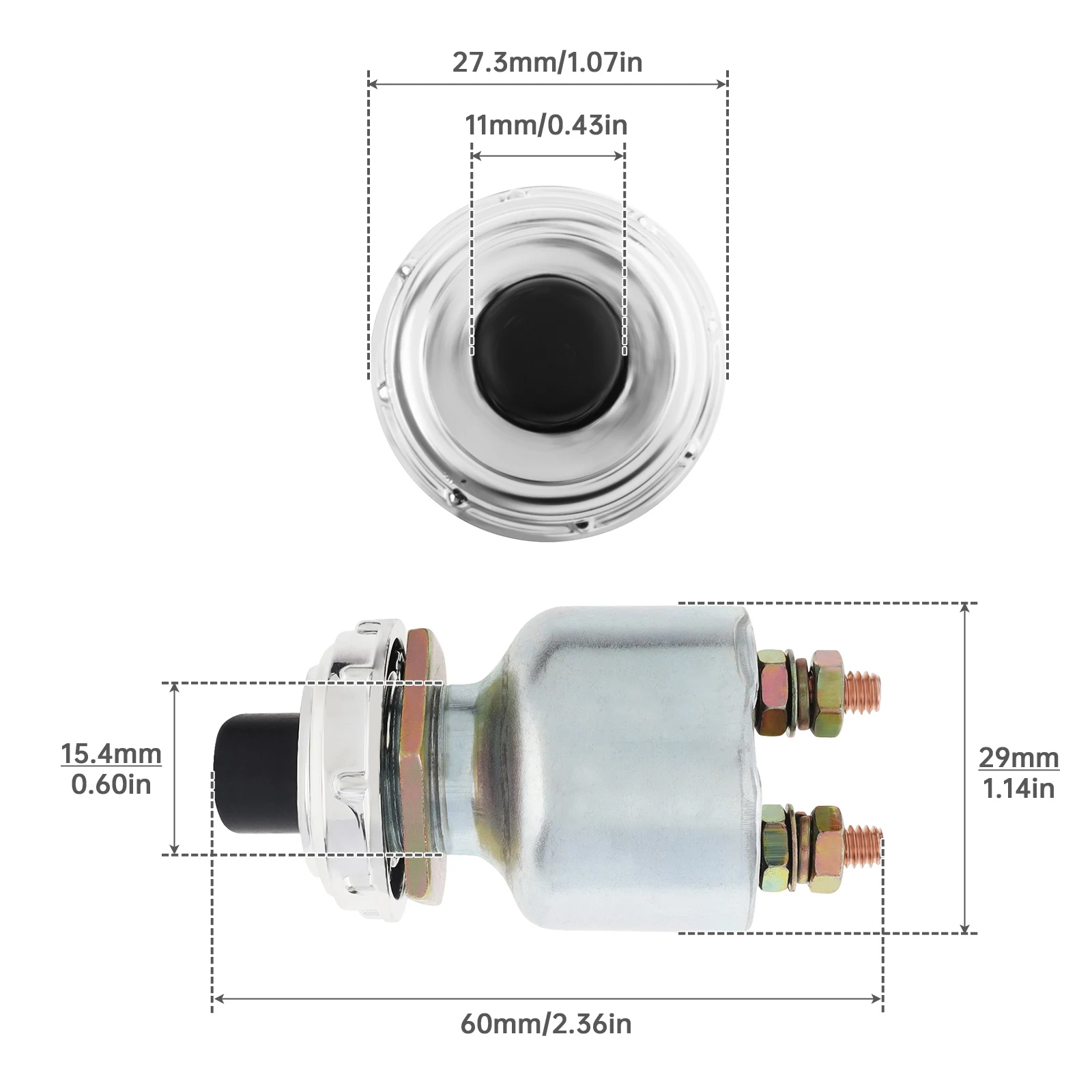 Herramientas de interruptor de botón de arranque de motor de camión JK260 de 12V, arrancador de encendido resistente al desgaste - imagen 3