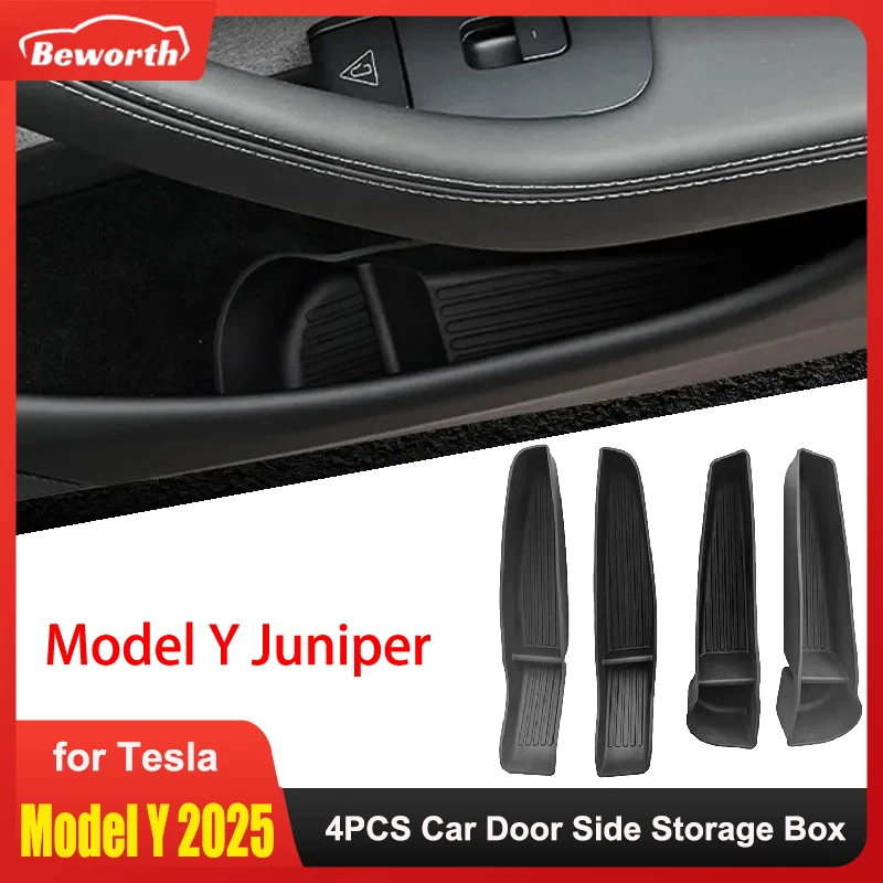 Organizador lateral de puerta TPE para Tesla Model Y Juniper 2025