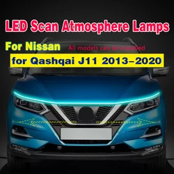 Tira LED DRL dinámica para el capó del Nissan Qashqai J11 2013-2020