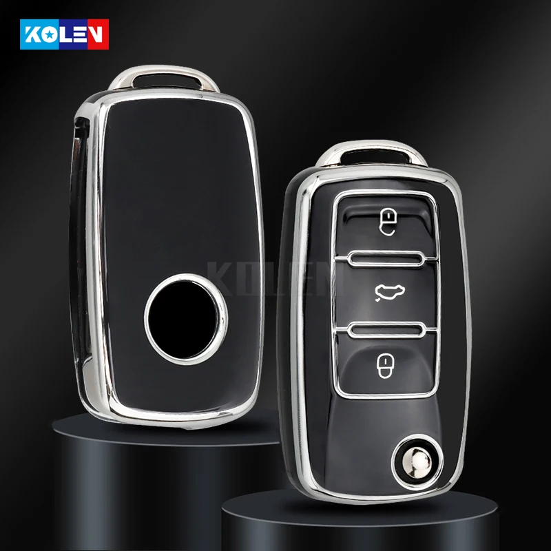 Funda de TPU para llave VW Polo, Golf, Skoda Octavia y SEAT León