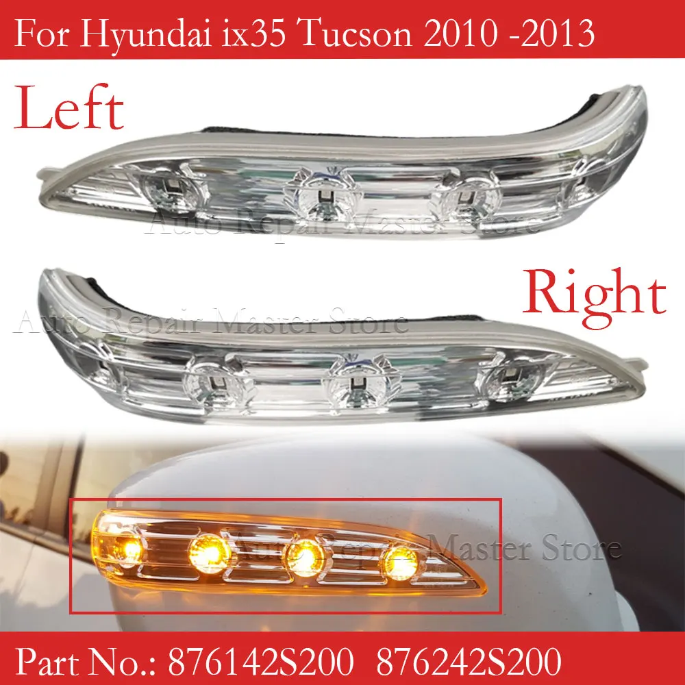 Detalle de la lámpara indicadora LED para retrovisor
