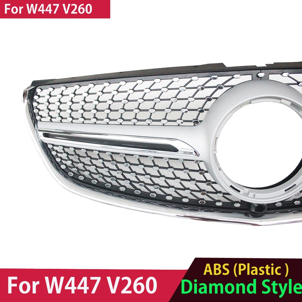 Nueva rejilla de parachoques delantero estilo diamante apta para Clase V W447 Vito V260 2021-2023 Facelift - imagen 5