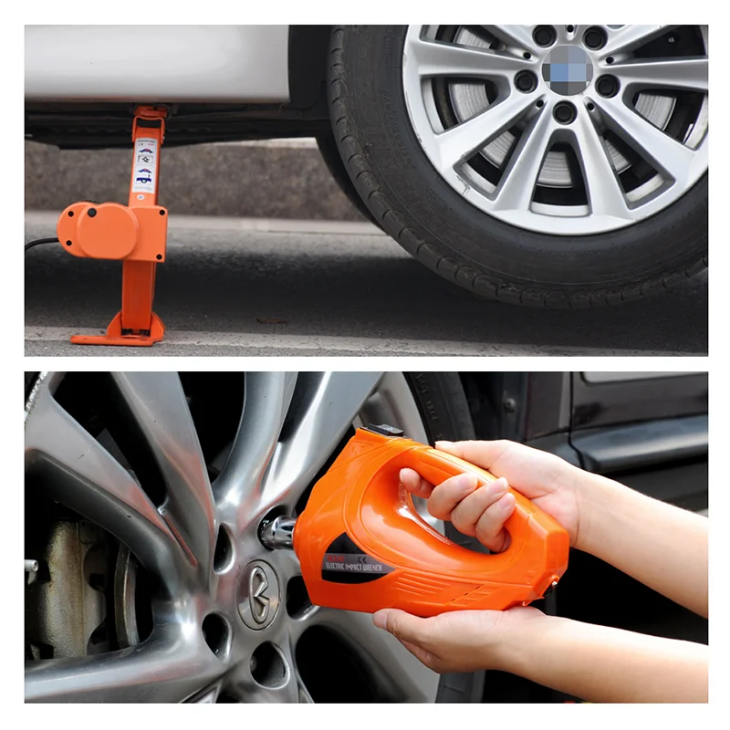 Gato eléctrico coche llave impacto tijera linterna – kit neumáticos - imagen 3