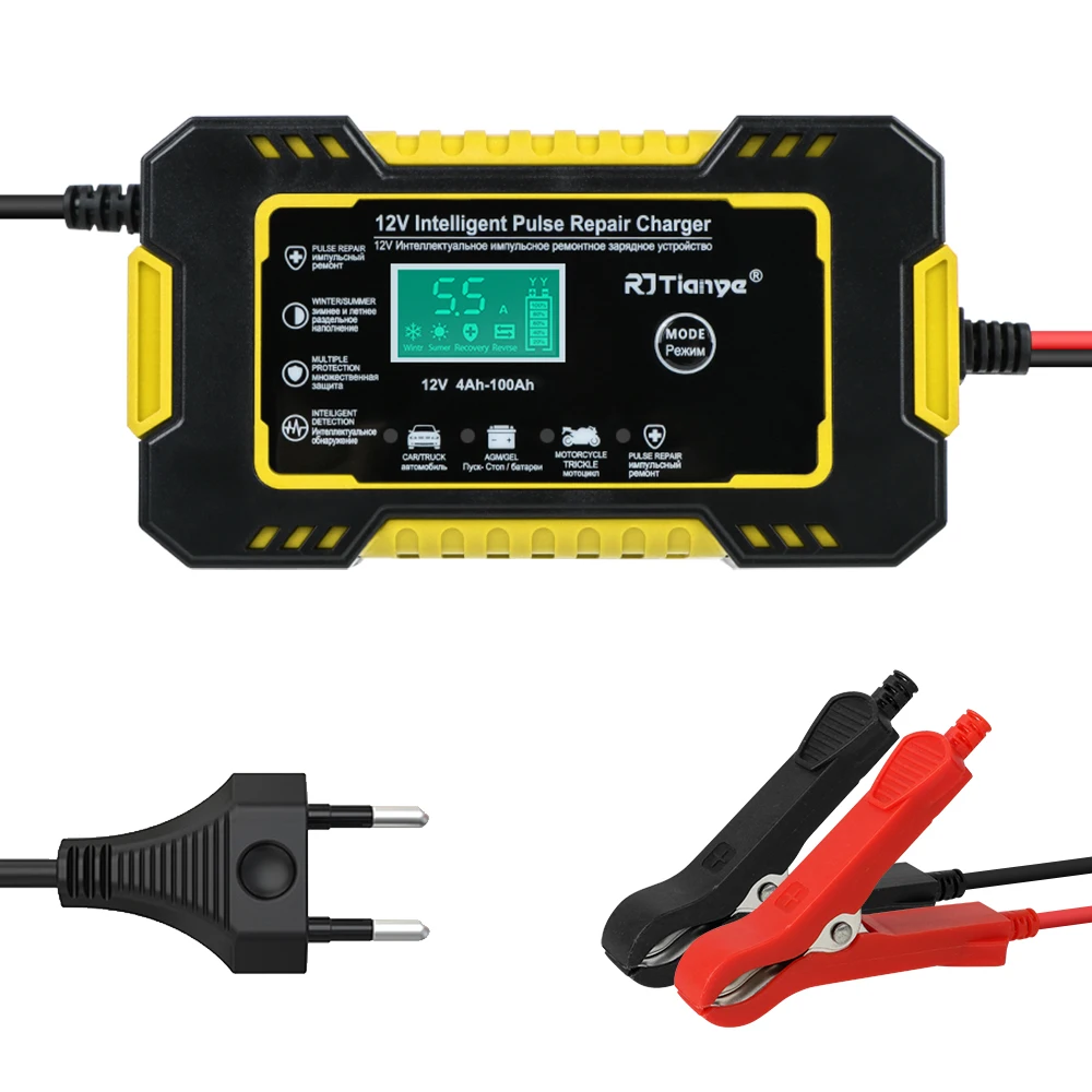 Cargador de batería 12 V 6 A para coche y moto, AGM y gel - imagen 3