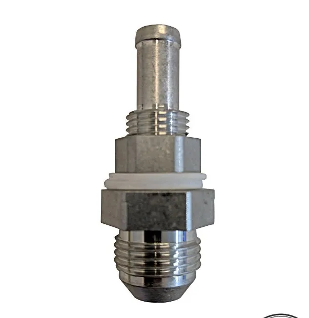 Racor pasamuros macho 8AN con espiga 3/8 para combustible