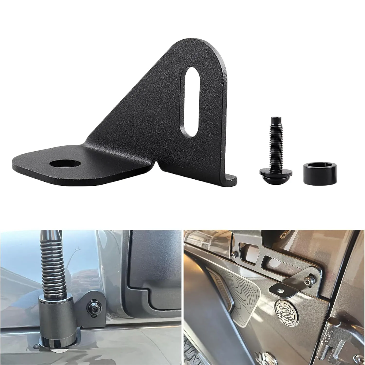 Soporte Antena CB Lateral Jeep Wrangler JL JLU Gladiator JT 2018-2024