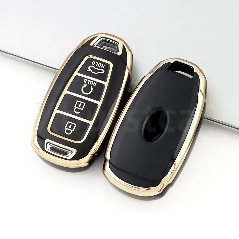 4 botones para Hyundai Kona Elantra GT Encino Solaris Azera Grandeur Accent Santa Fe Palisade suave TPU funda para llave remota de coche - imagen 3