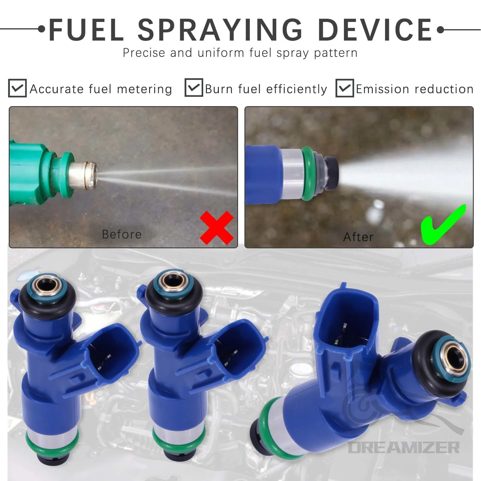 Inyectores de combustible 16450-RWC-A01 410cc – Honda Civic K20 K24 - imagen 5