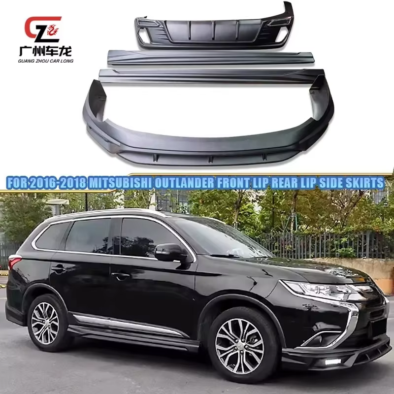 Kit Carrocería Mitsubishi Outlander 2016-2018 Labio Delantero Faldones Laterales - imagen 2