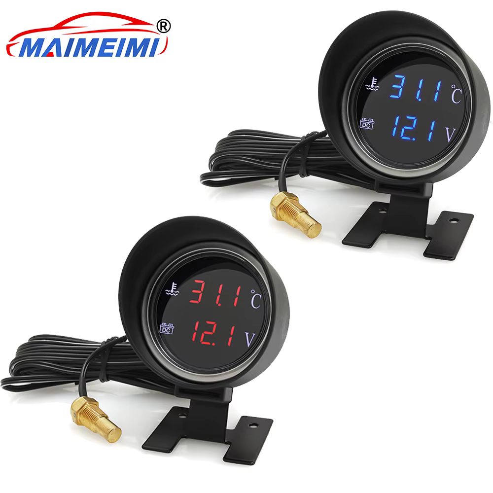 Medidor LCD 2 en 1 para temperatura del agua y voltaje
