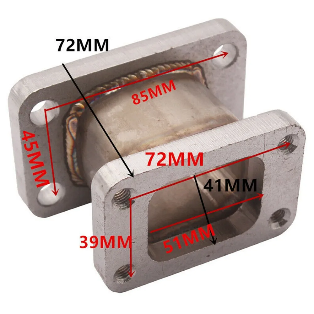 Brida adaptadora de escape para turbo T25/T2 a T3 en acero inoxidable - imagen 3
