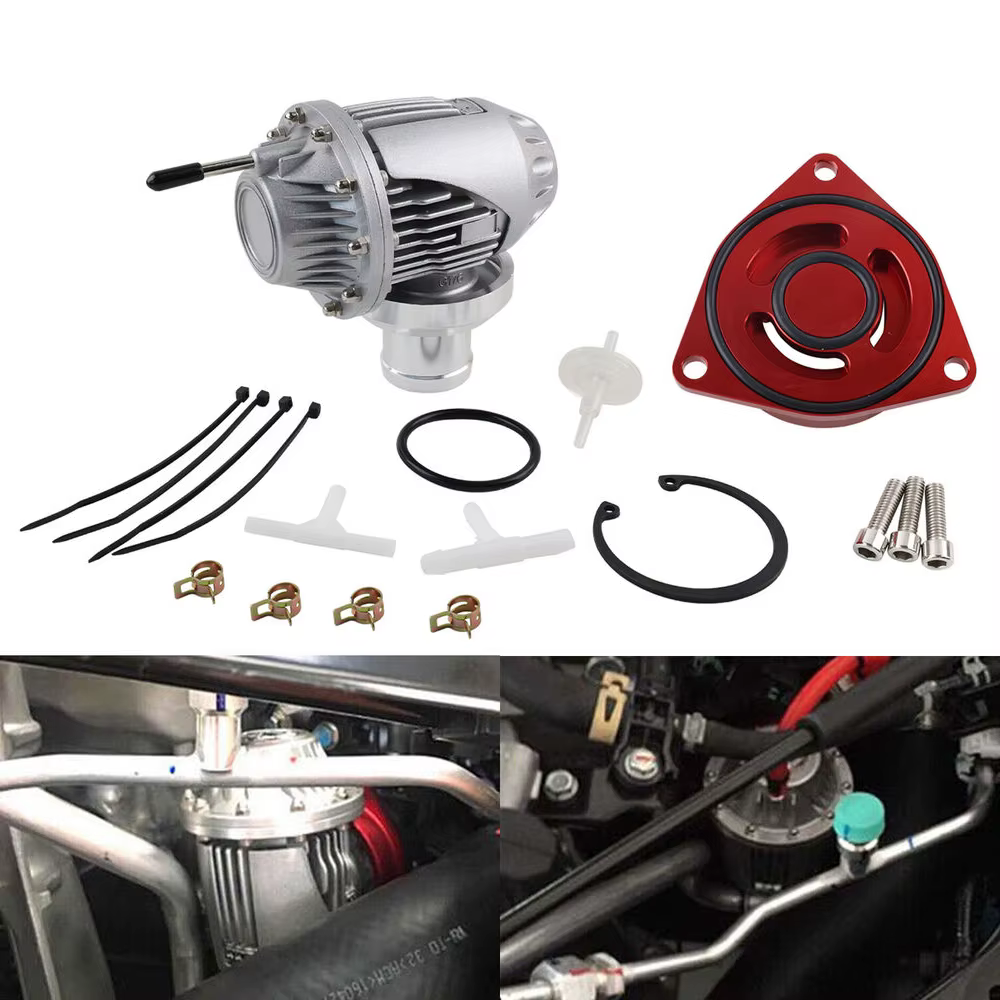 Válvula de soplado SSQV con adaptador rojo para Honda Civic 1.5 Turbo