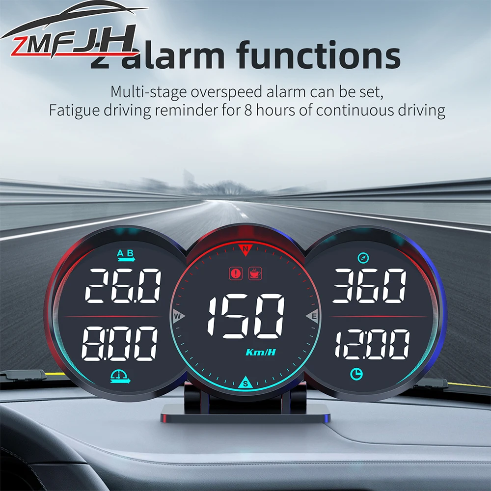 G17 Velocímetro GPS para coche con pantalla frontal y alarma de velocidad