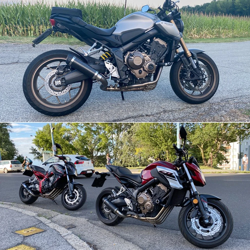Tubo de enlace frontal de Escape para motocicleta, sistema completo de Escape para Moto, conexión móvil para CBR 650R 650 CBR650F CBR650 CB650F - imagen 5