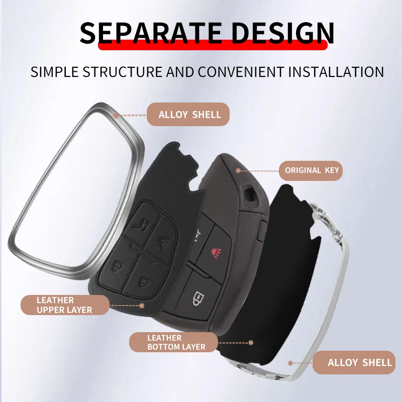 Funda de cuero para llave de coche Chevrolet Tahoe y Yukon - imagen 5