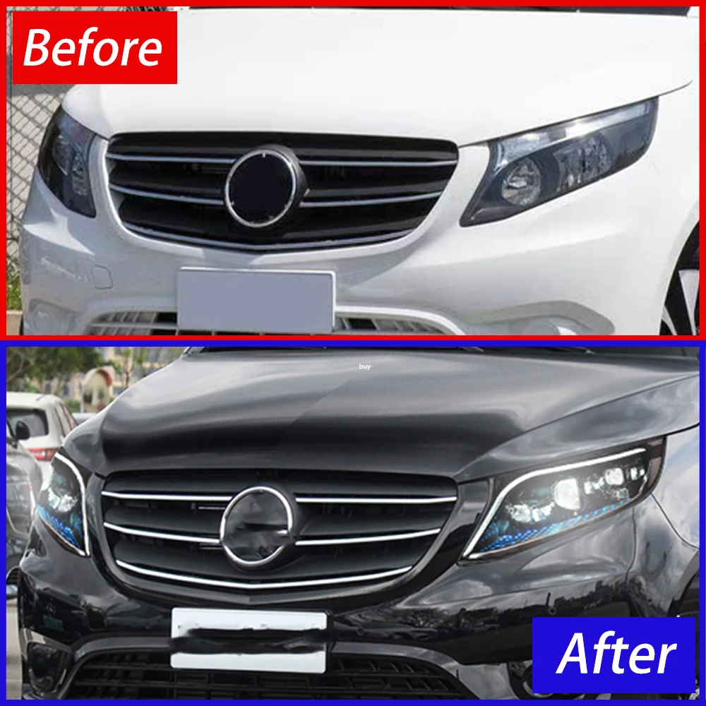 Faro delantero de coche para Benz Vito W447 V260 V300 2016-2024, actualización de alta calidad, estilo Clase S, accesorios de herramientas de lente de faro dinámico - imagen 3