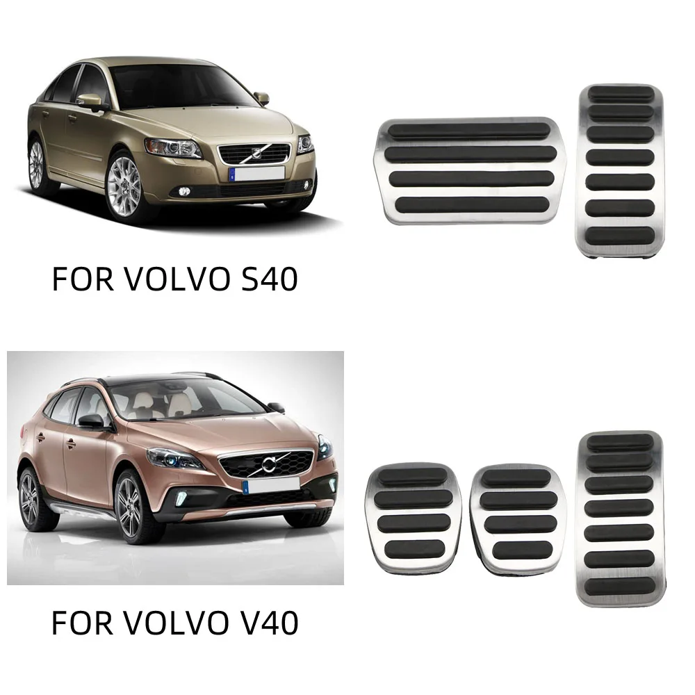 Cubiertas de pedales Volvo V40, XC40, C30 y C70 de acero inoxidable