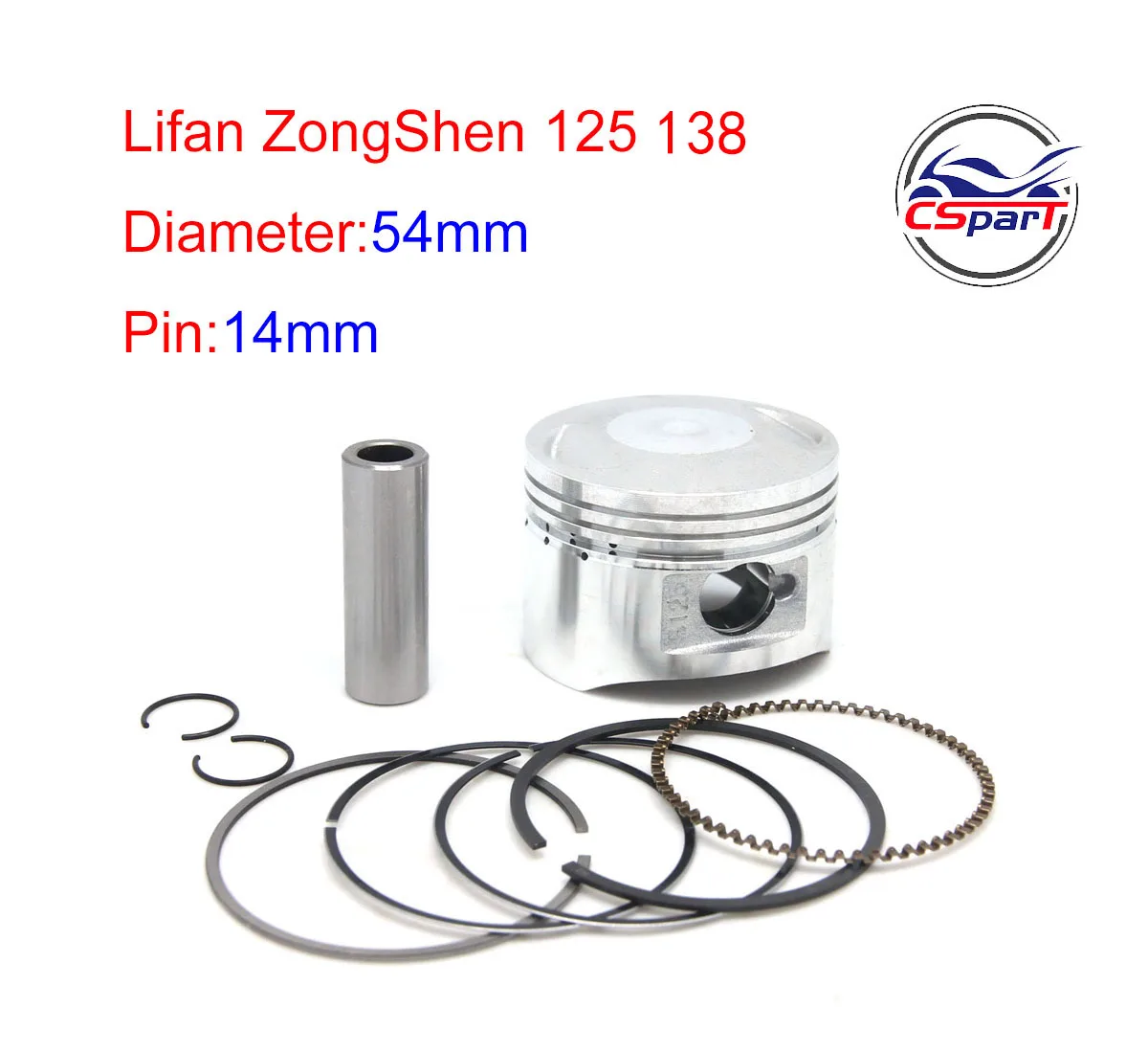 Kit anillos de pistón 54mm dirt bikes Lifan ZongShen 125-138cc