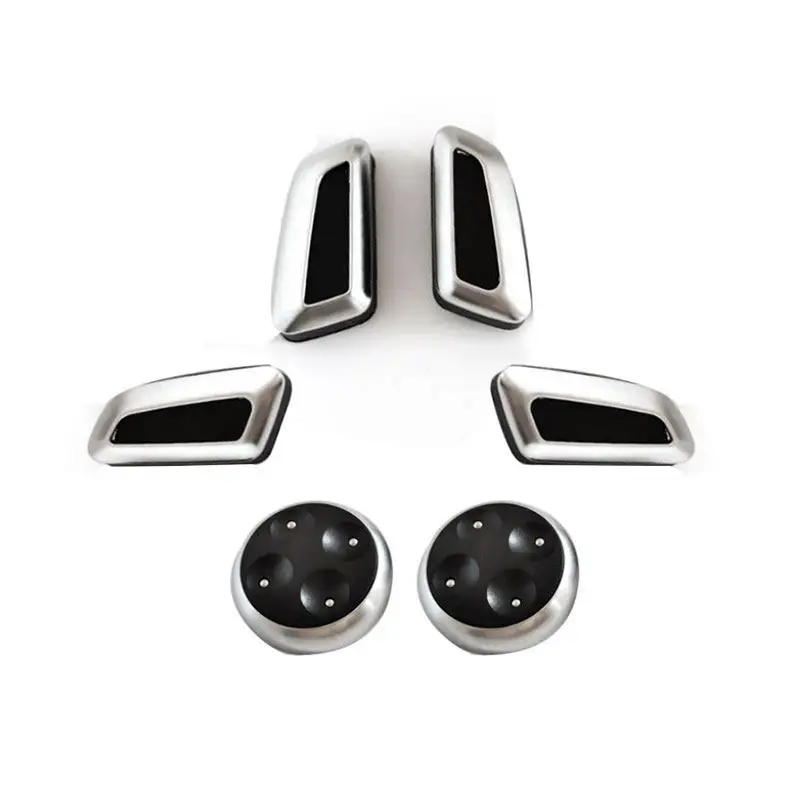 Cubrebotones asiento interior negro y plata – Audi A3 A4 A5 Q3 Q5 - imagen 2