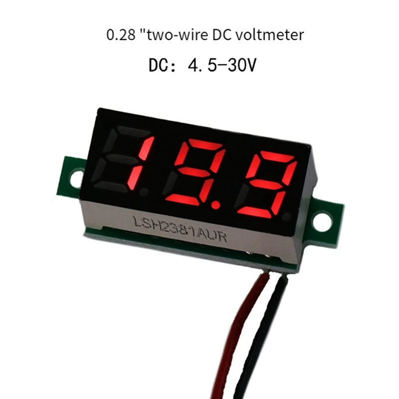 Voltímetro CC LED de conexión doble con pantalla digital - imagen 3