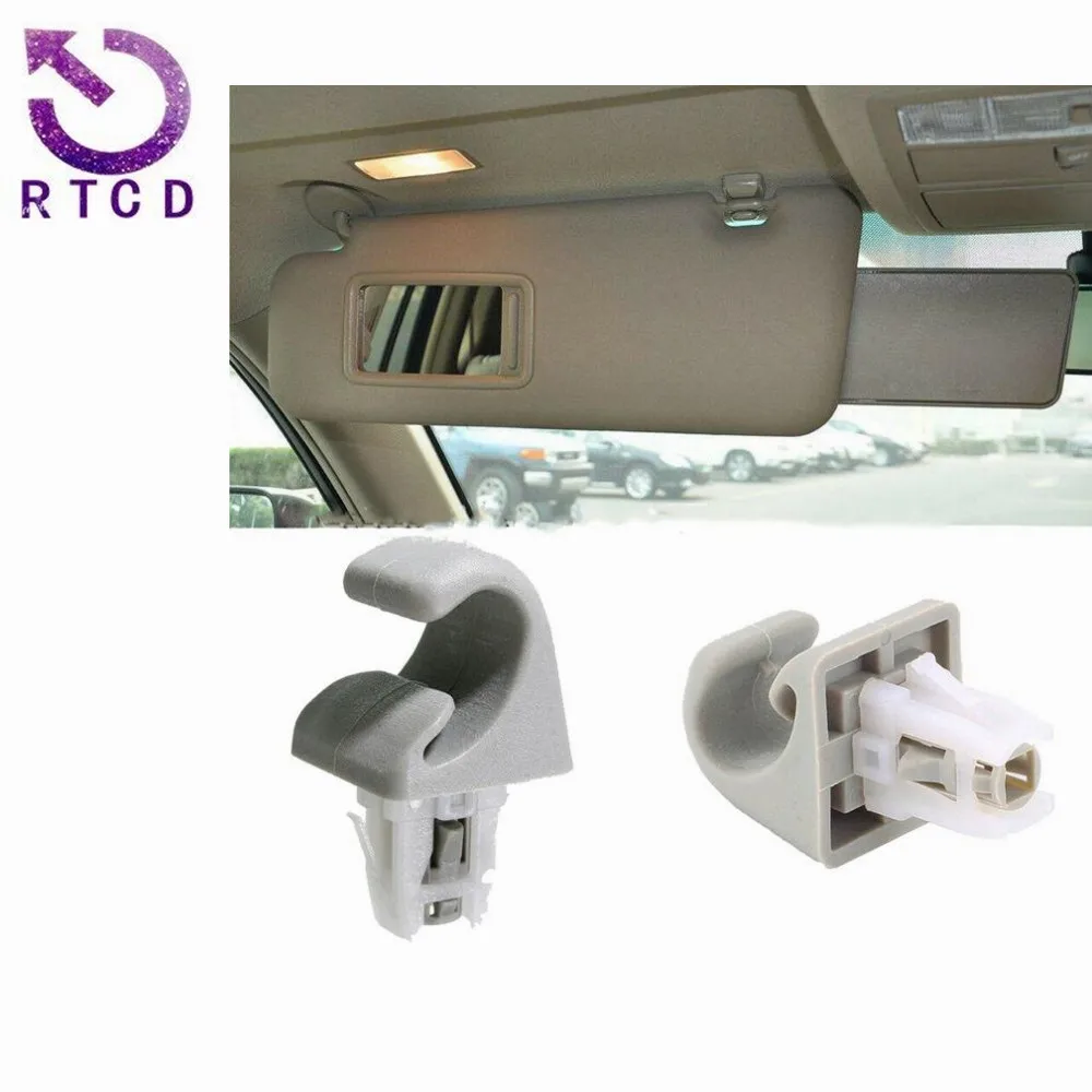 Clip gancho visera de techo Toyota Camry Corolla beige/gris - imagen 4