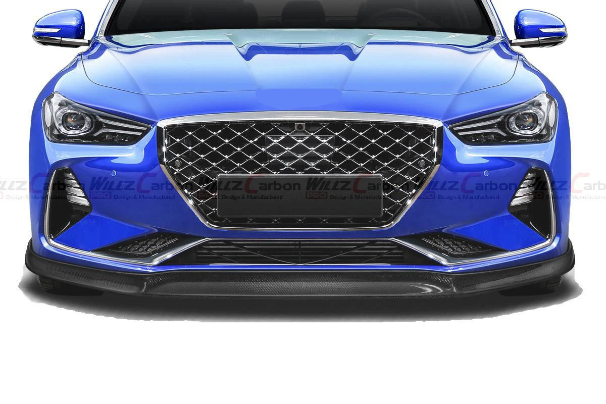 Splitter delantero de fibra de carbono para Genesis G70 2019-2021 - imagen 2