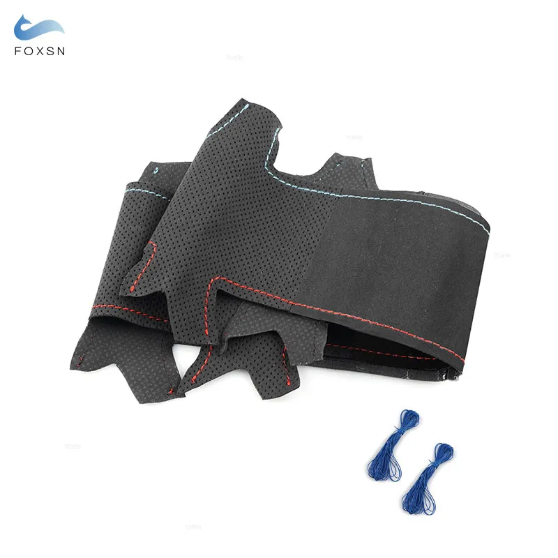 Cubrrvolante BMW M Sport Alcantara con costuras rojas y azules – E90 E92 E93 - imagen 2