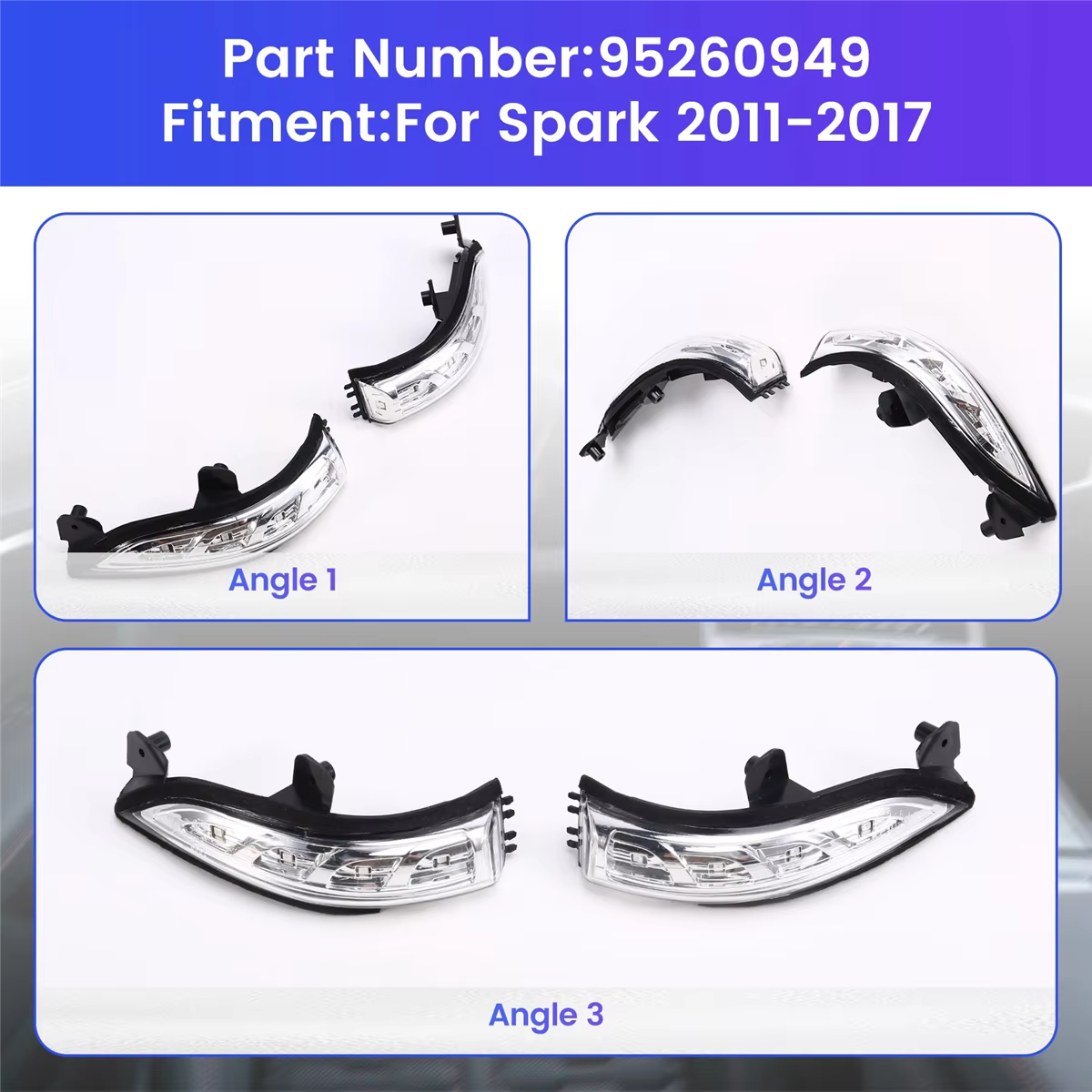 Luz intermitente de retrovisor 95260949 para Chevrolet Spark 2011-2017 - imagen 2