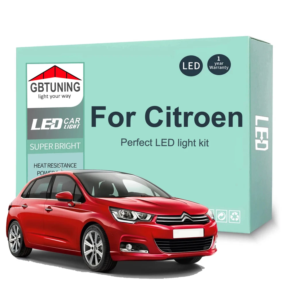 Kit de bombillas LED interior Canbus para Citroën C1-C8, Picasso y Xsara