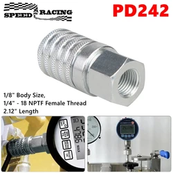 Puerto de prueba acero PD242 rosca 1/4" NPTF – diagnóstico motores