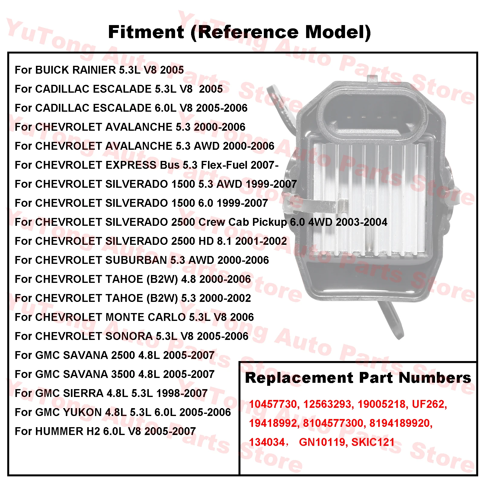 8 Uds bobina de encendido para GMC YUKON 2005 2006 SAVANA 2500 CADILLAC ESCALADE CHEVROLET TAHOE SILVERADO 1500 UF262 10457730 190005218 - imagen 4
