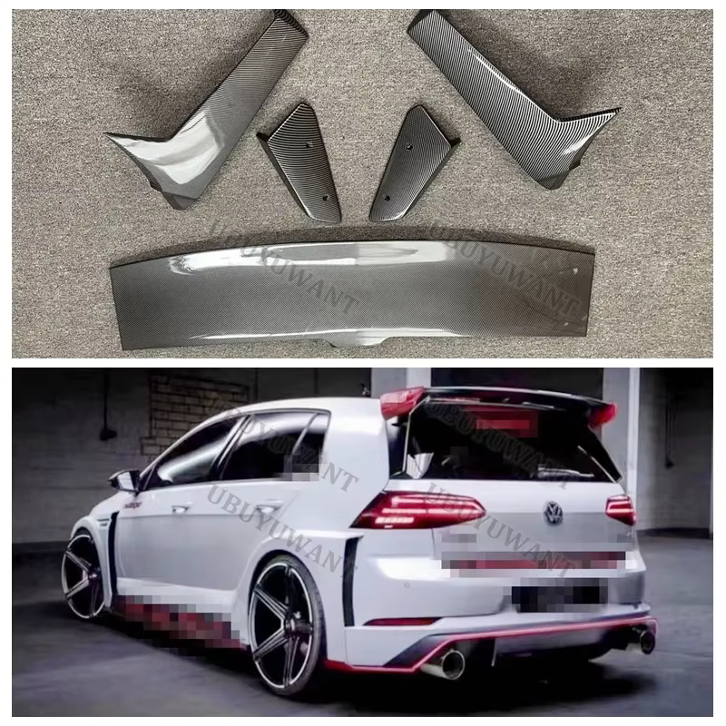 Alerón TCR negro brillante para VW Golf Mk7 y Mk7.5 2014-2018 - imagen 3