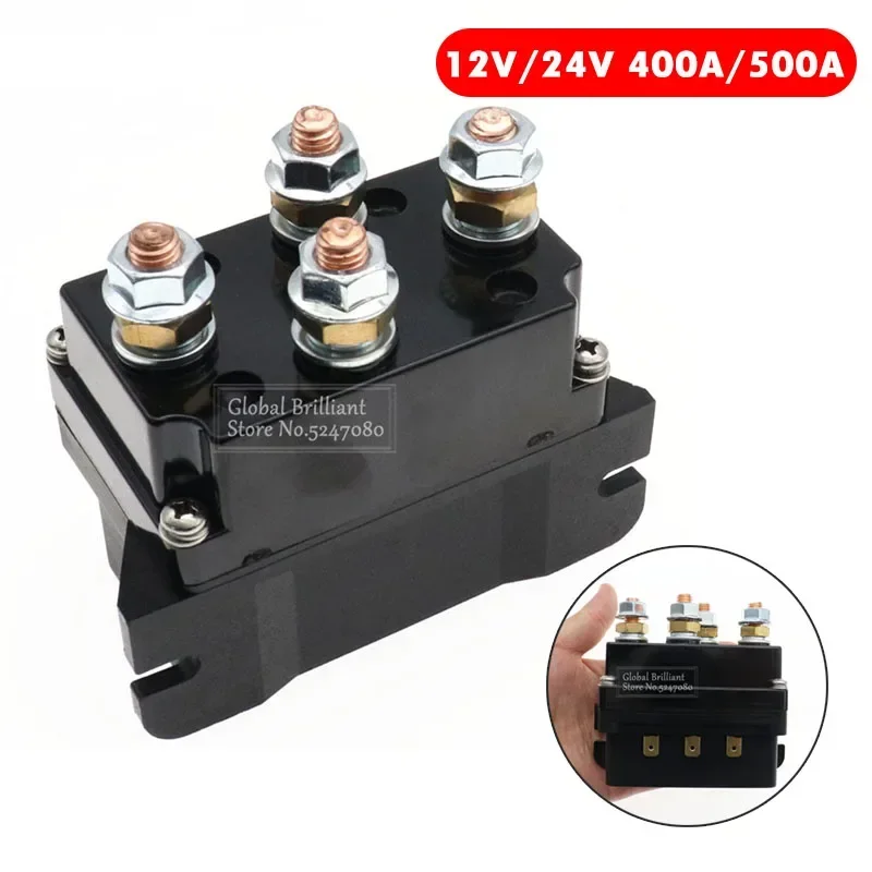 Contactor solenoide 400A-500A 12V/24V con control remoto para cabrestante